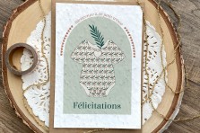 Carte à  planter "Félicitations, bienvenue petit trésor"