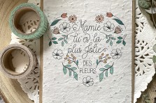 Carte à  planter "Mamie, tu es la plus jolie des fleurs"