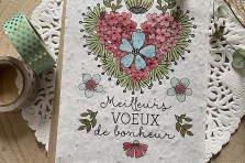 Carte à  planter "Meilleurs voeux de bonheur"