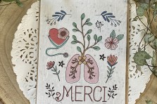 Carte à  planter "Merci" personnel hospitalier